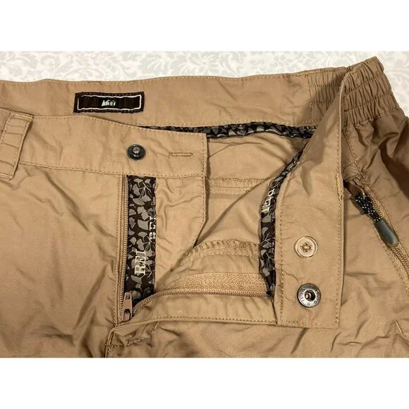 REI Co-Op Pants Sahara Convertible Hiking Pants Womens 6P Brown Upf50 Shorts - Picture 7 of 14
